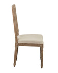 Caned Back Side Chair Set of 2 - Linen & Oak