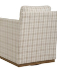 Basie - Casual Linen Swivel Chair - White