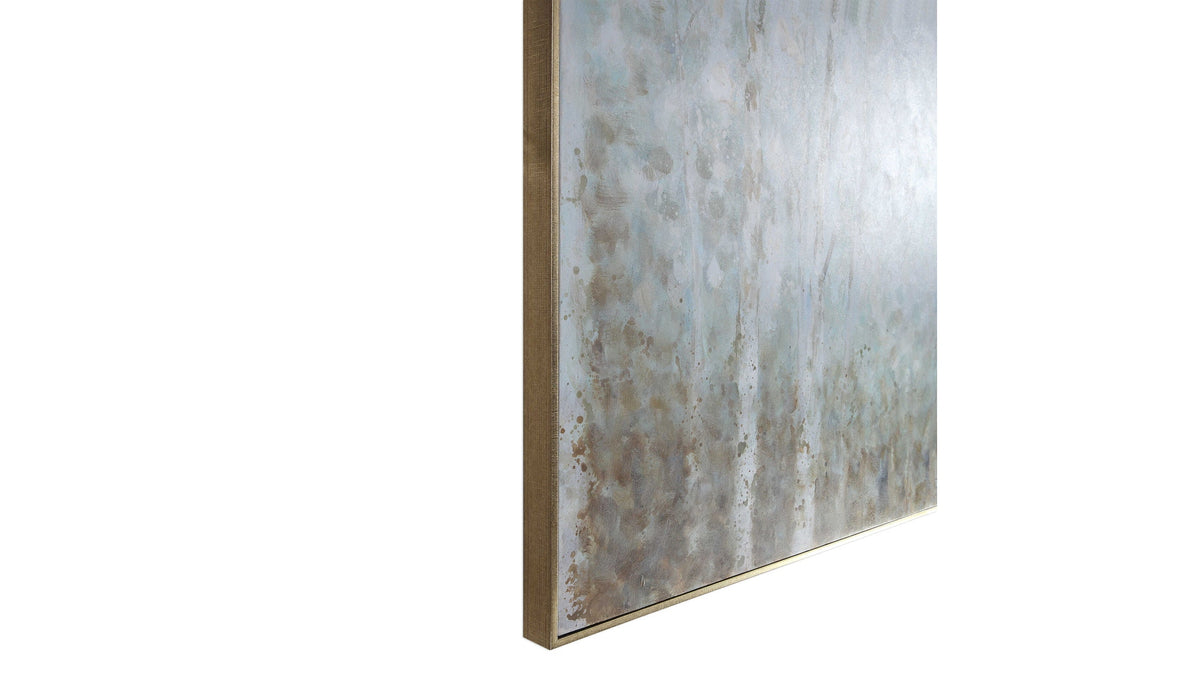 Cotton Woods - Hand Painted Canvas - Light Blue
