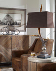 Stag Horn - Dark Shade Table Lamp - Dark Brown