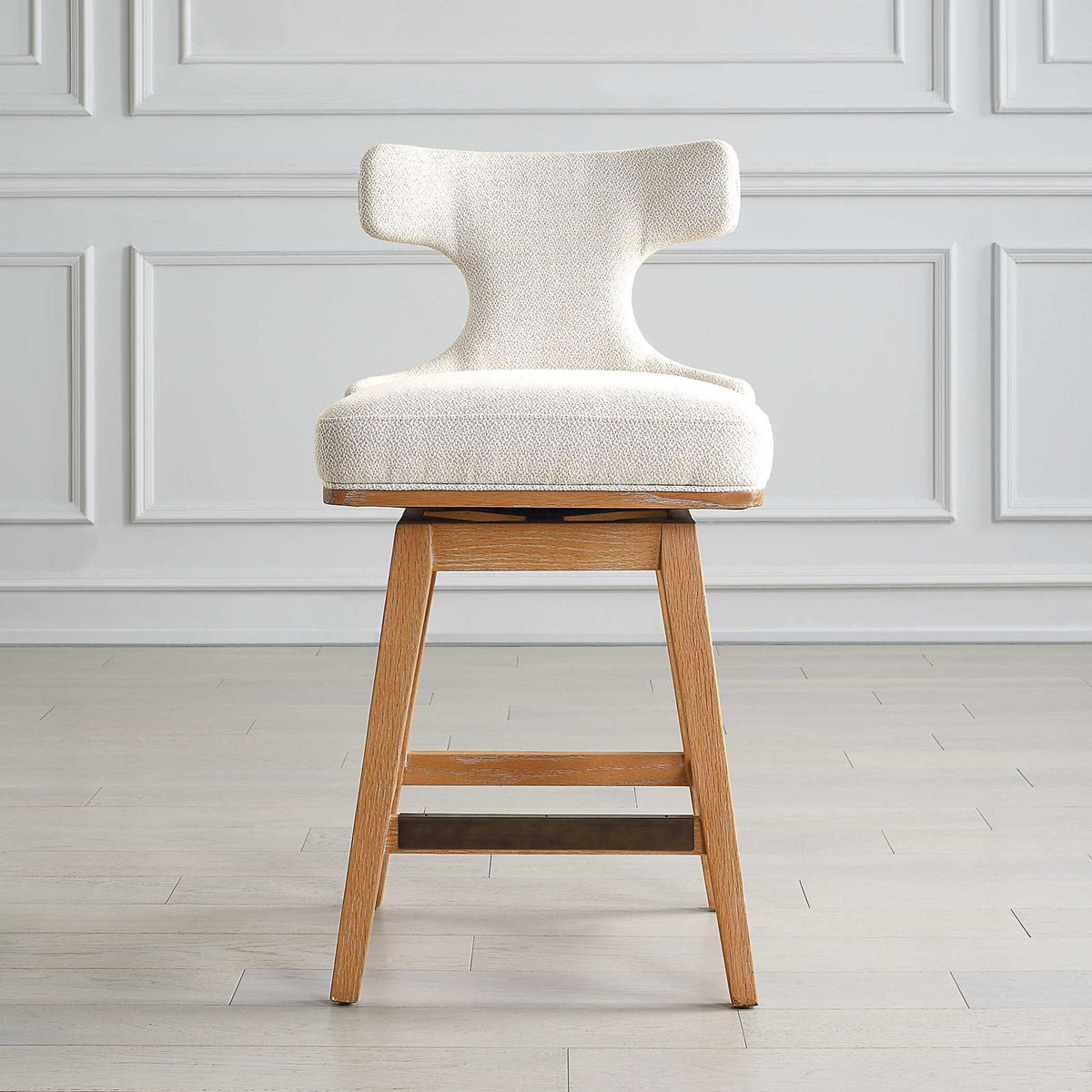 Klismos - Fabric Counter Stool - Off-White