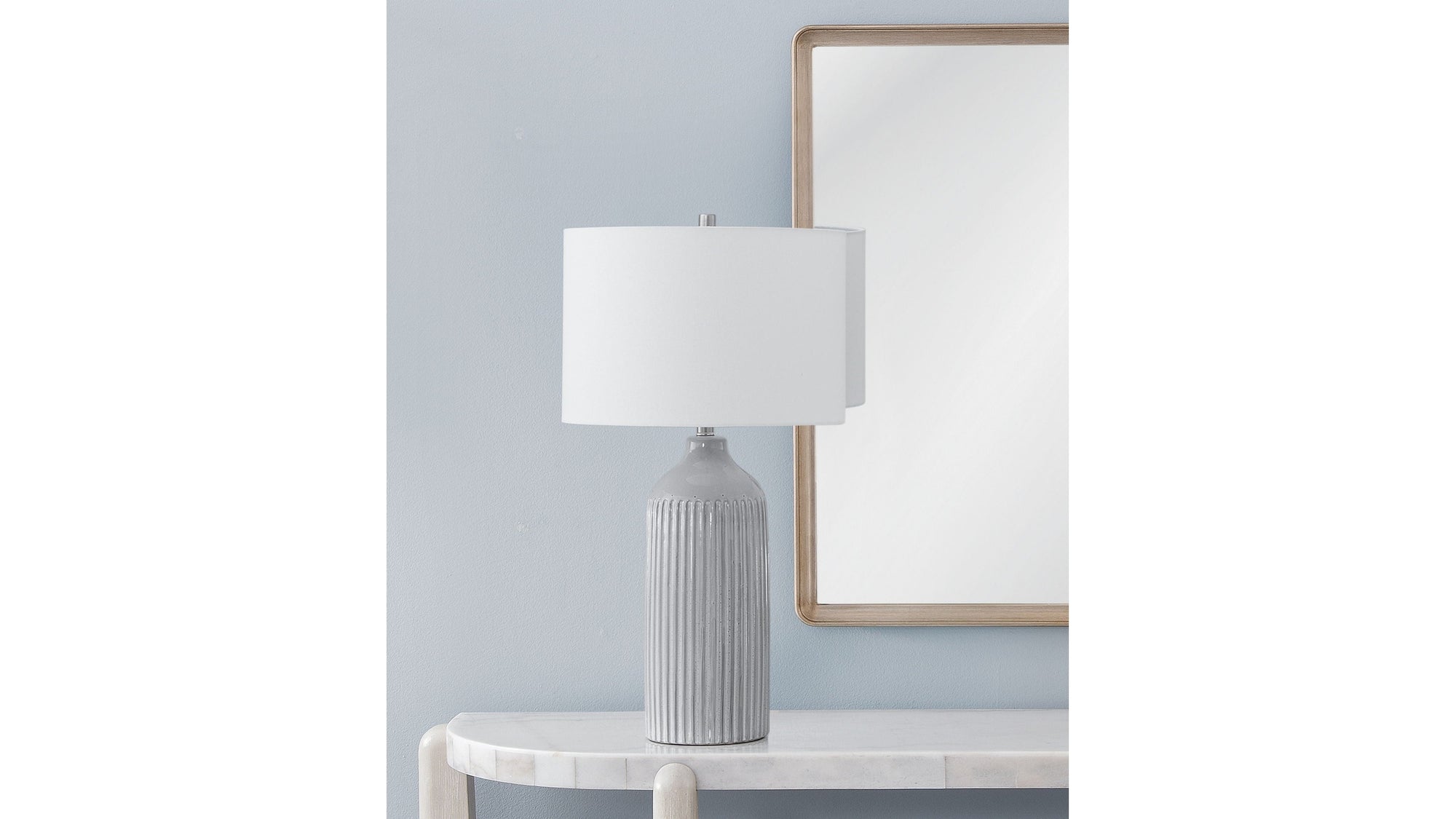 Dorchester - Table Lamp - Gray / White