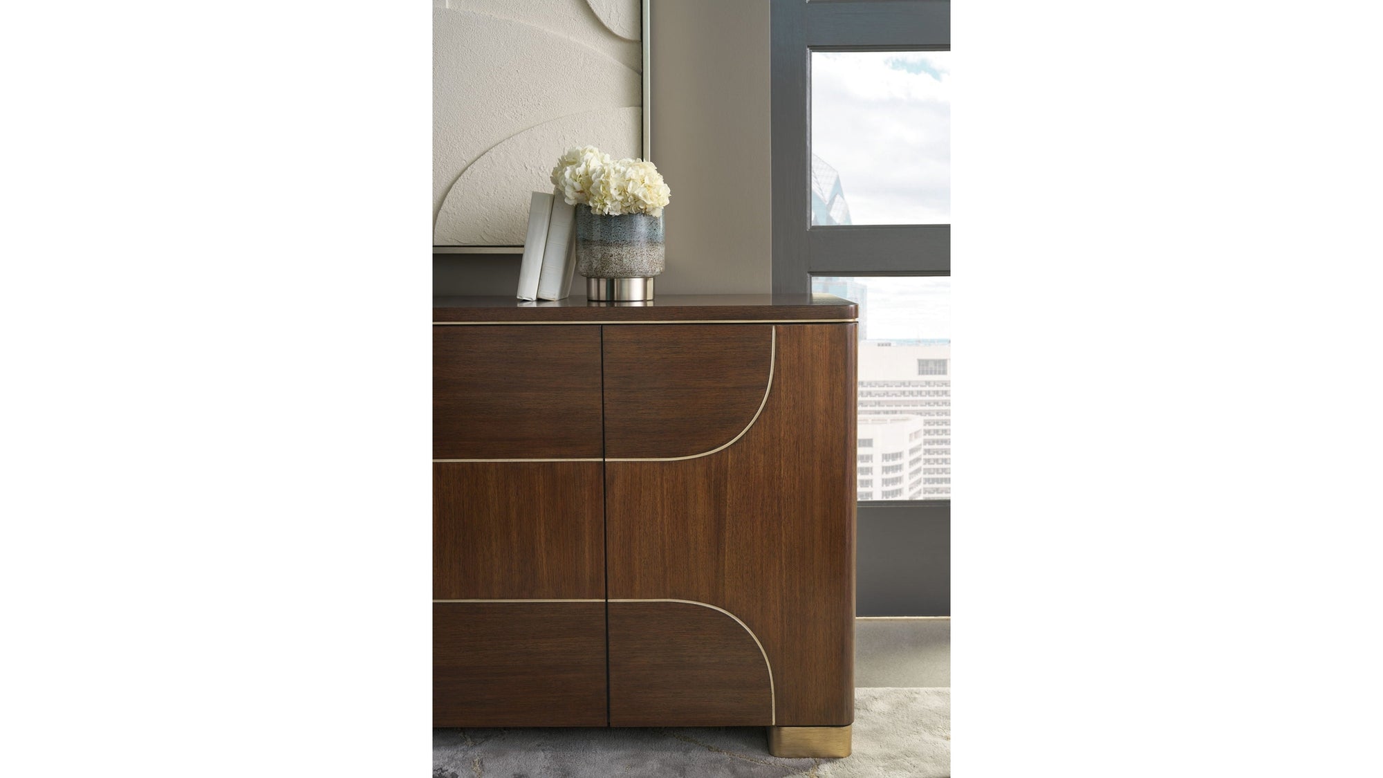 Melange - Contours Credenza - Dark Brown