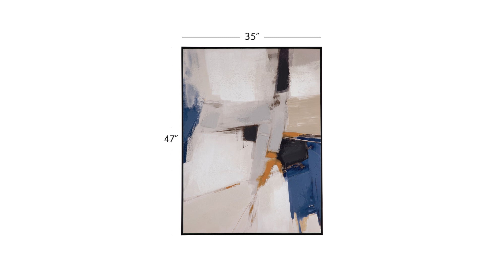 Denisa II Framed Canvas - Beige / Blue