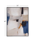 Denisa II Framed Canvas - Beige / Blue