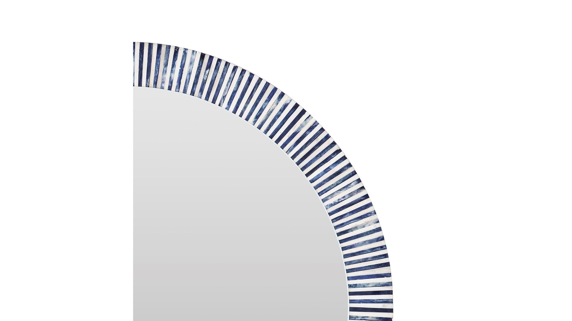 Radial - Bone Wall Mirror - Light Blue