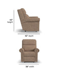 Bernard - Power Recliner With Power Headrest & Lumbar With Nailhed Trim