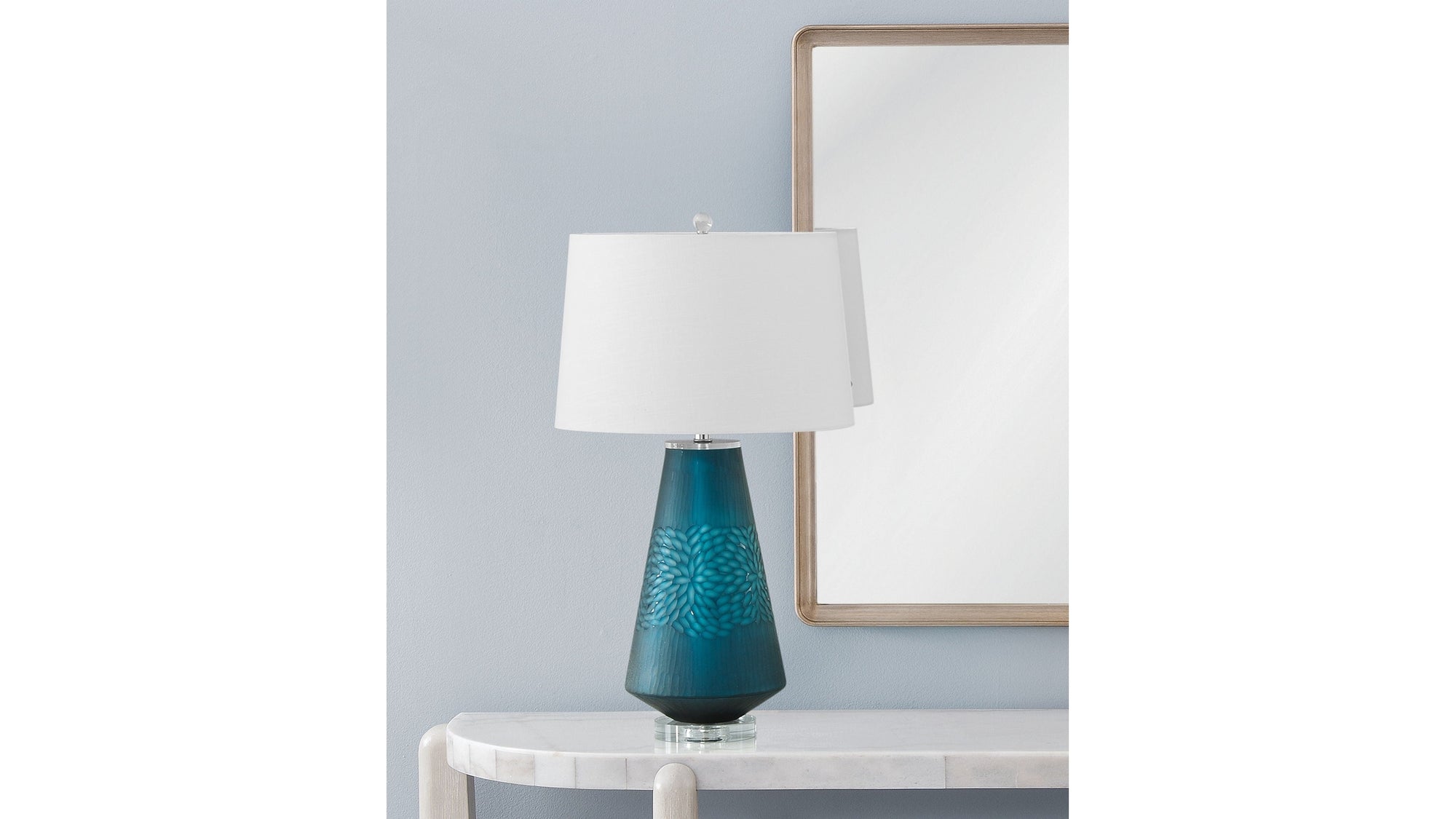 Marly - Table Lamp - Blue / White