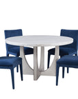 Gavin - Dining Table - Driftwood / White Marble