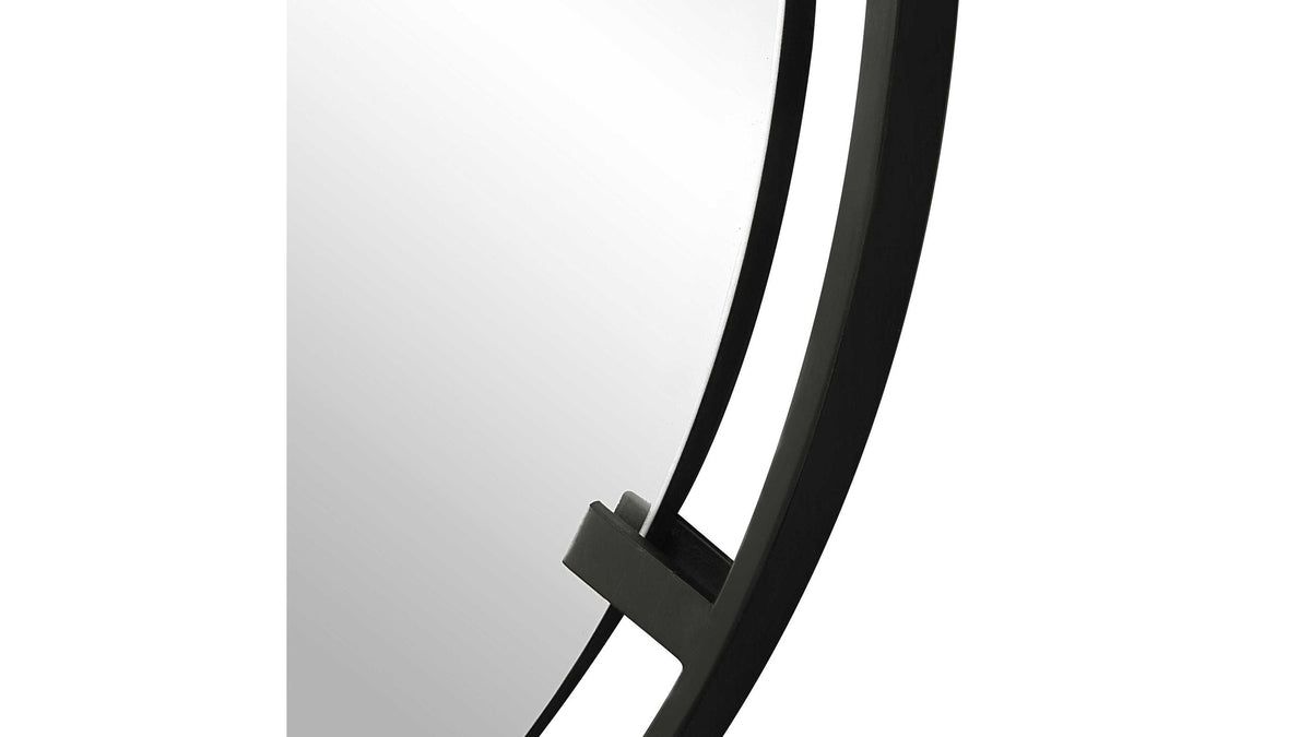 Cashel - Round Iron Mirror - Black
