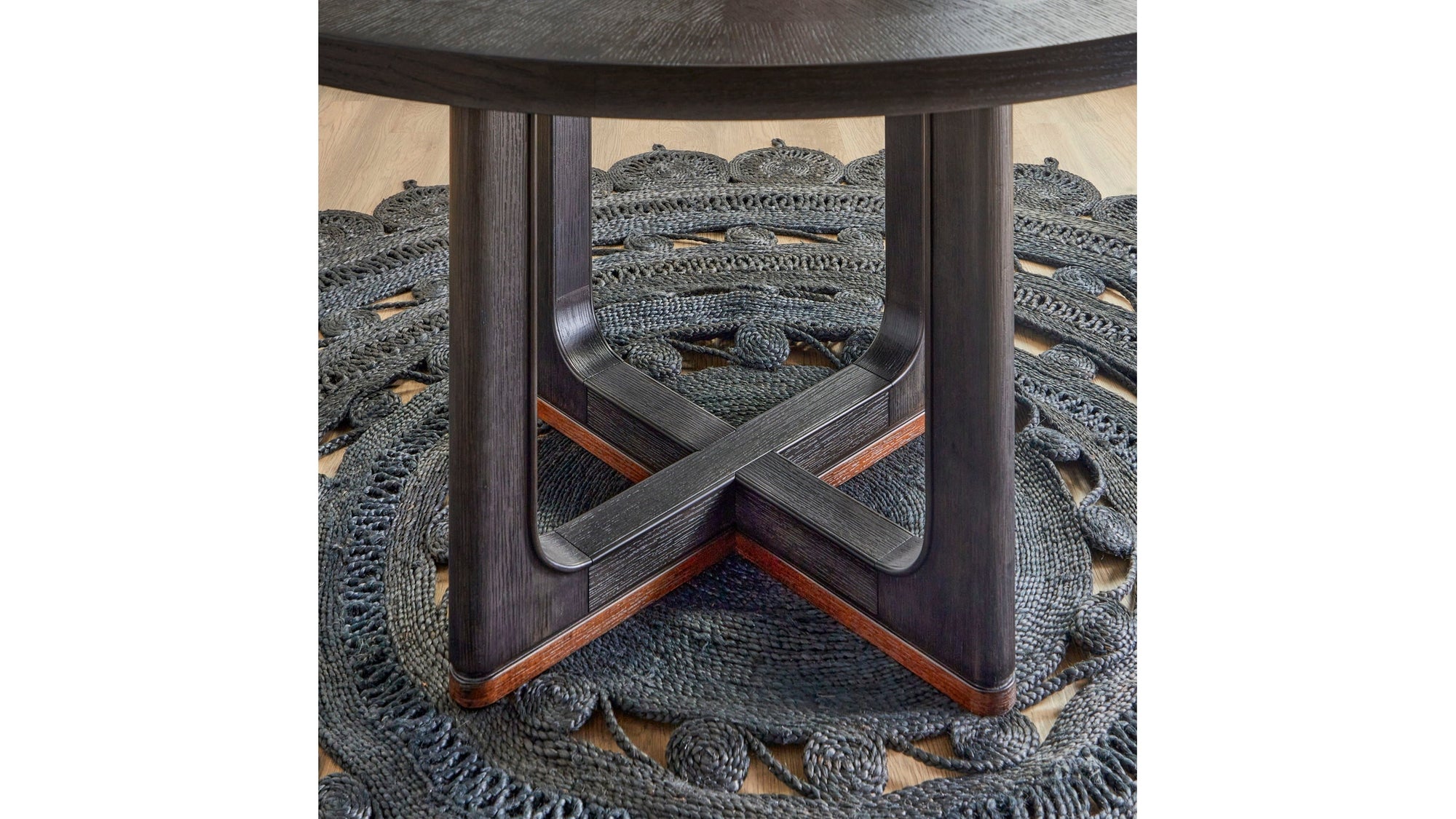 Waterfall - Round Dining Table - Deep Ebony