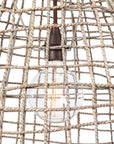 Cross - Weave 1 Light Pendant - Beige