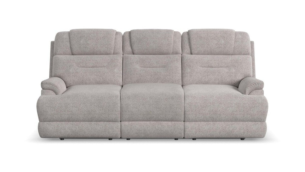 Zecliner Zofa - Power Sleep Sofa With Power Headrests & Lumbar - Dove