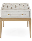 Perrine - Rectangle End Table - White / Gold