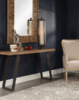 Freddy - Weathered Console Table - Light Brown & Black