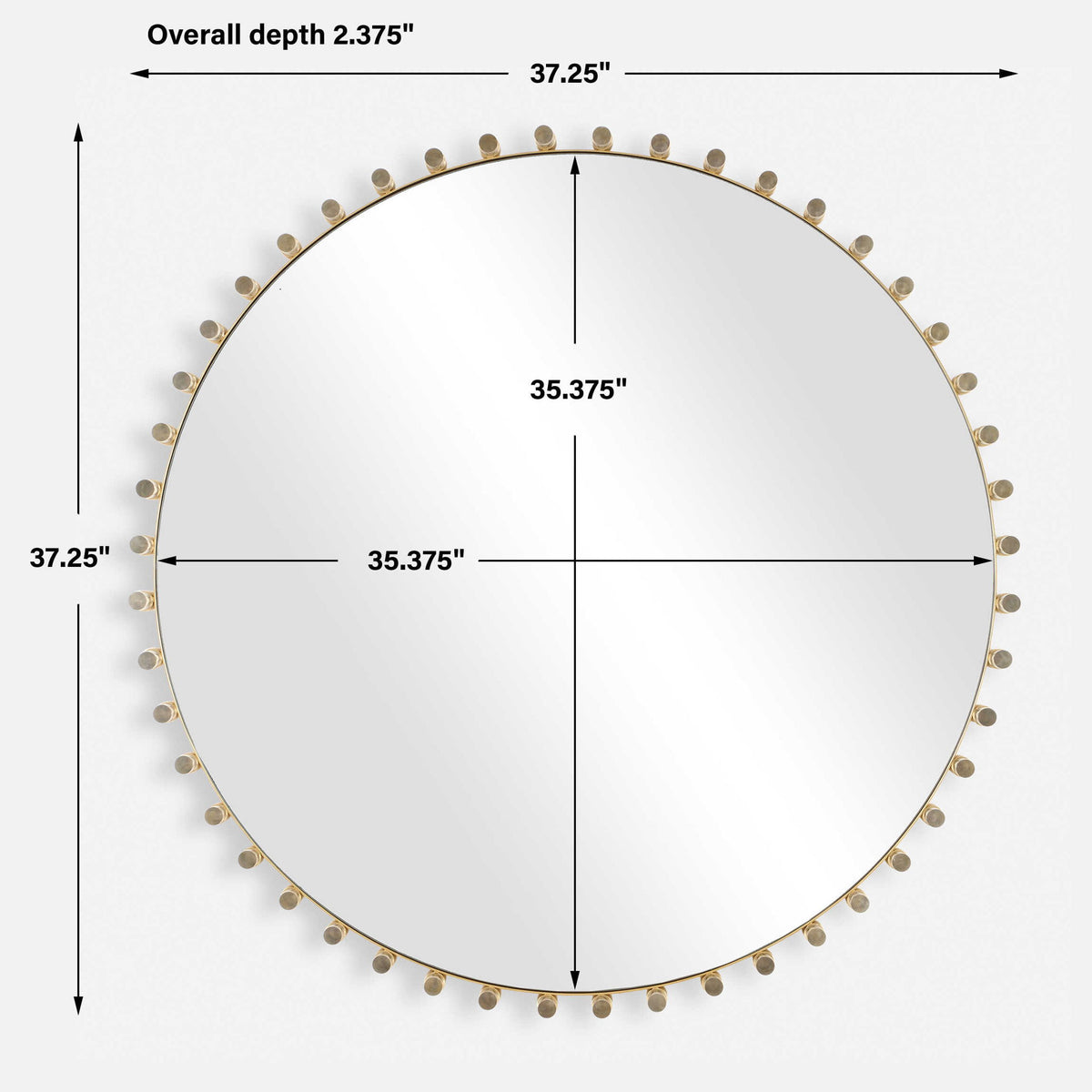 Avelyne - Round Mirror - Gold