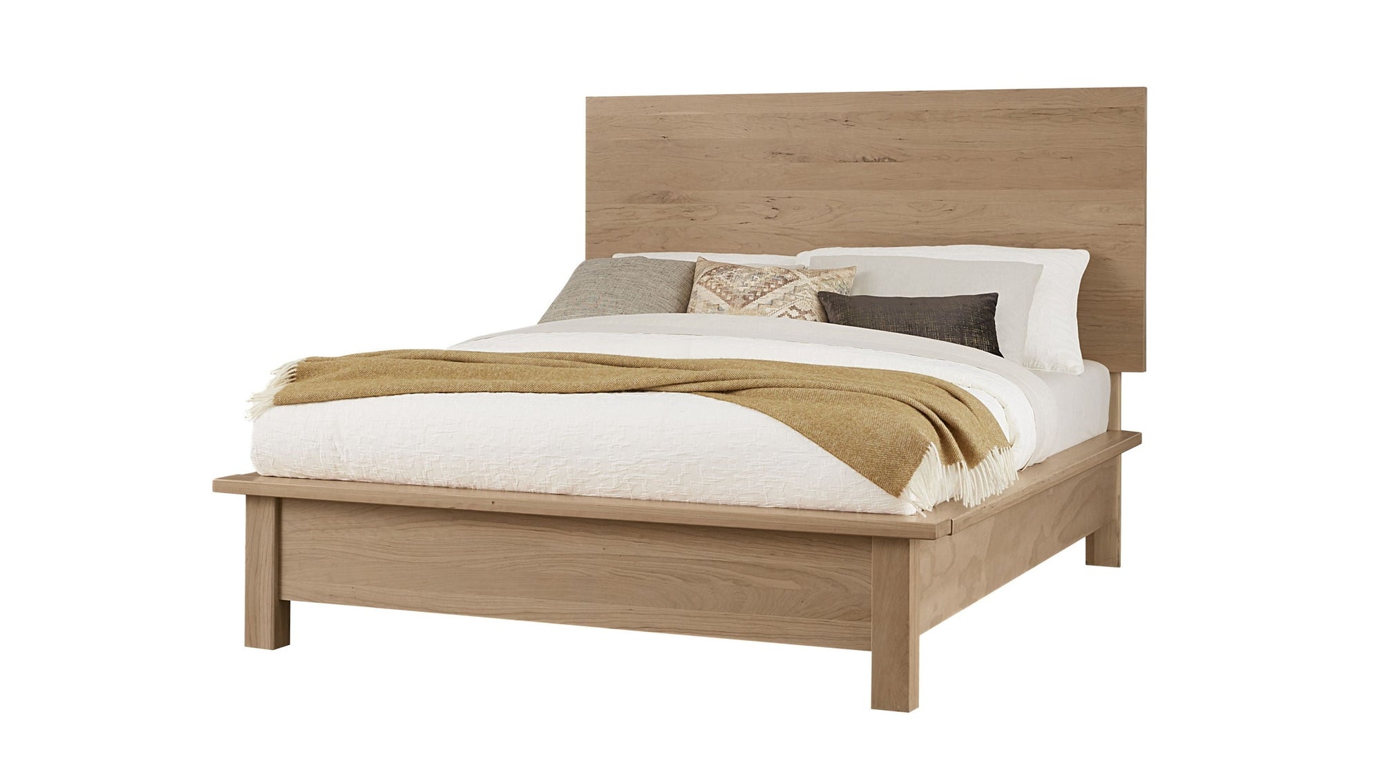 Crafted Cherry - Plank Bed With Terrace Footboard