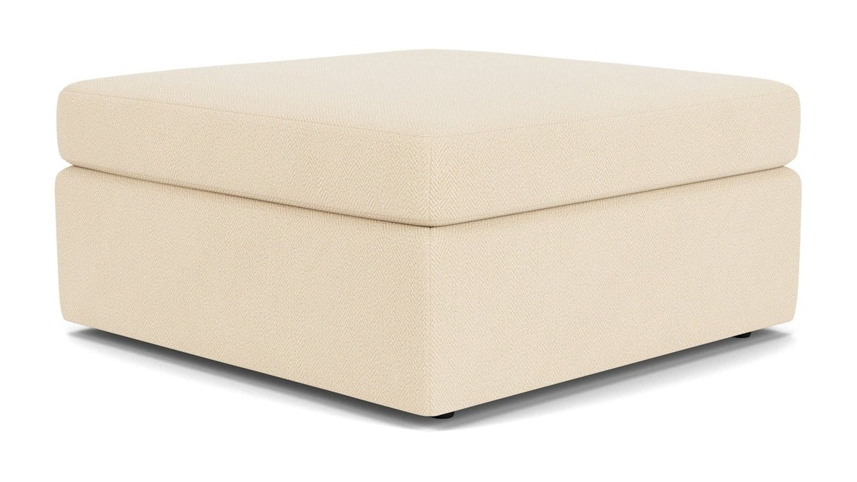Sky - Fabric Stationary Square Cocktail Ottoman