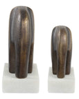 Timeless Tusk - Sculptures (Set of 2) - Bronze Bronze