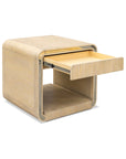 Damone - End Table - Cerused White Oak