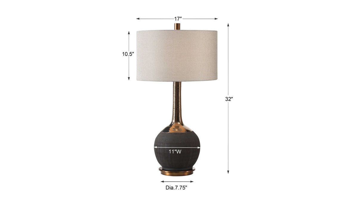 Arnav - Textured Lamp - Black