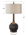 Arnav - Textured Lamp - Black