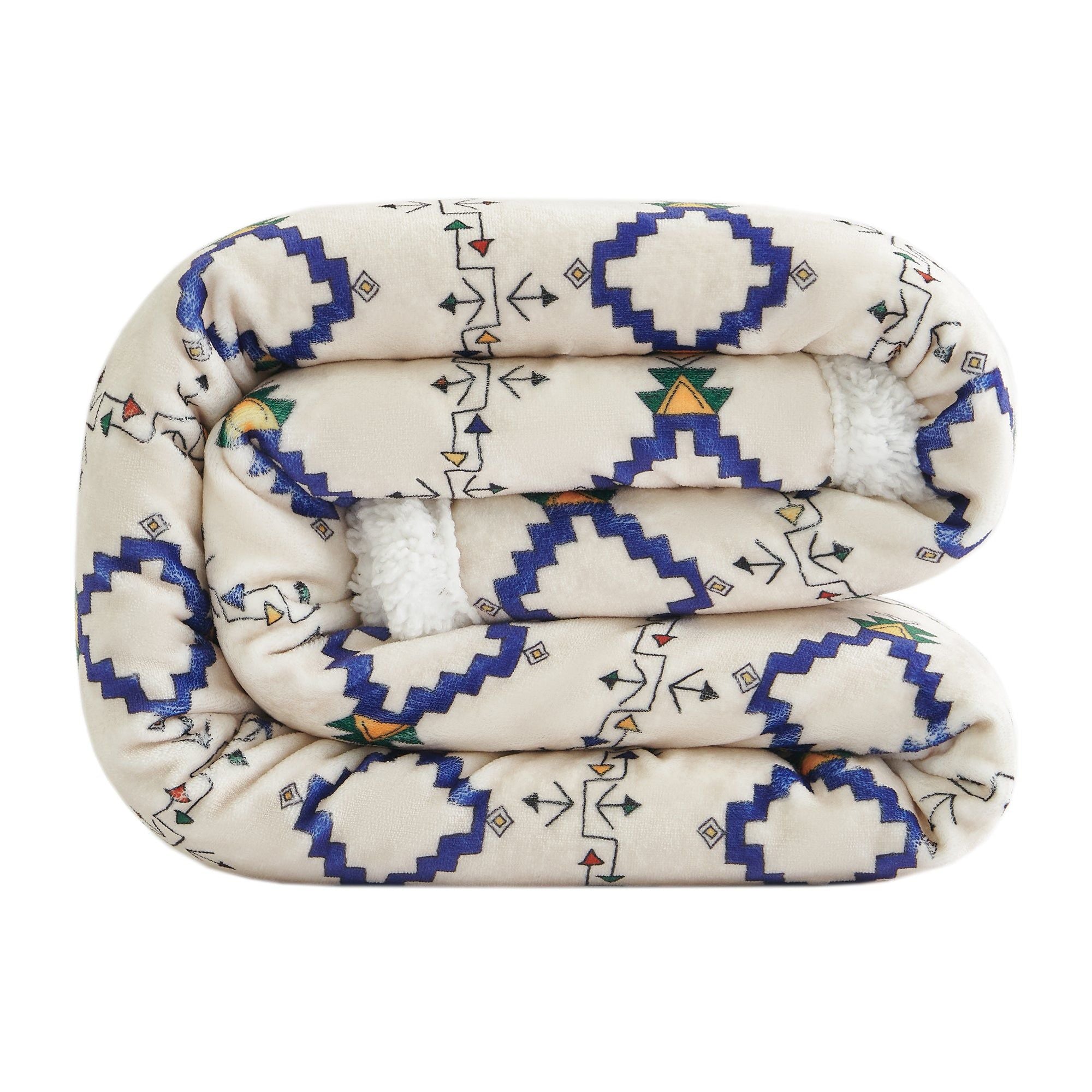 Campfire - Arrow Campfire Sherpa Throw 6 Per Carton - Multi Color