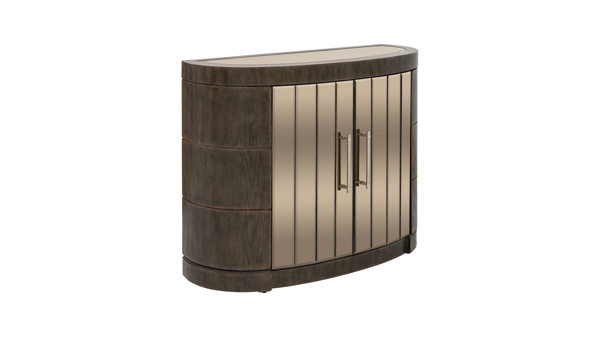 Serrano - Hall Cabinet - Rustic Oak / Bronze