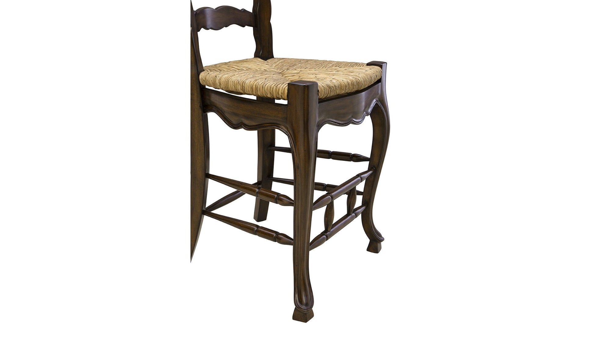 24" Ladderback Counter Stool - Dark Brown
