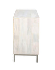 Leia - Bar Cabinet - White Mango / Ivory Bone / Gray