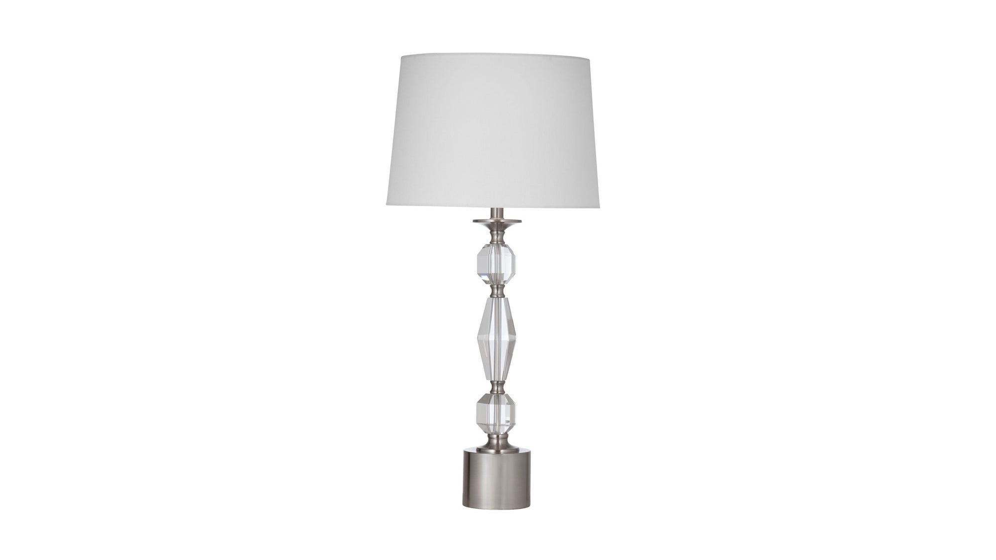 Bella - Table Lamp - Clear / Brushed Silver