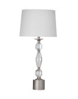 Bella - Table Lamp - Clear / Brushed Silver