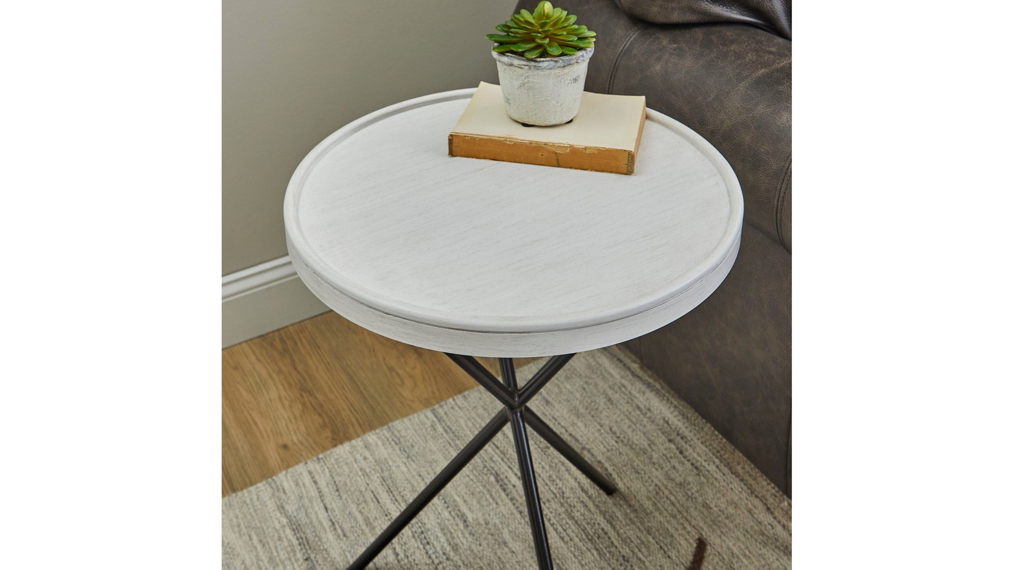 Melody - Round End Table - White