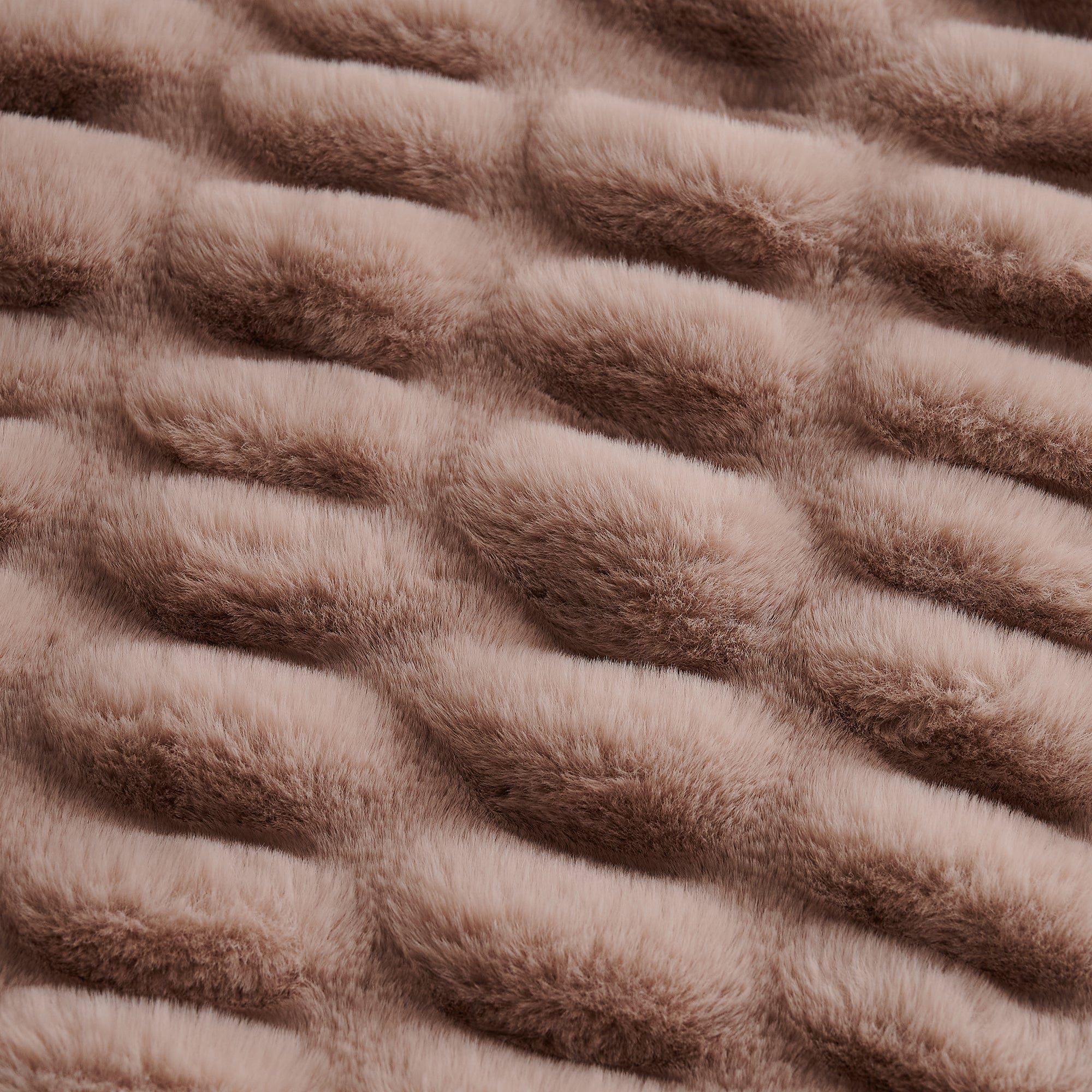 Ruched Rabbit - Double-Sided Throw - Blush