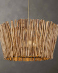 Rhea - 4 Light Wood Branch Chandelier - Woodtone