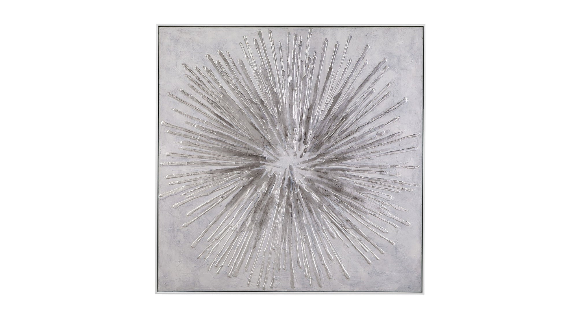 Energy Burst Canvas Art - Pearl Silver