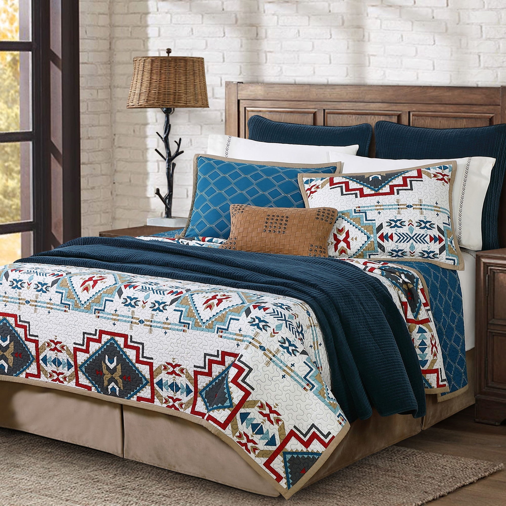Spirit Valley - Twin Quilt Set (Set of 2) - Teal