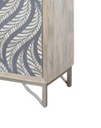 Leia - Bar Cabinet - White Mango / Ivory Bone / Gray