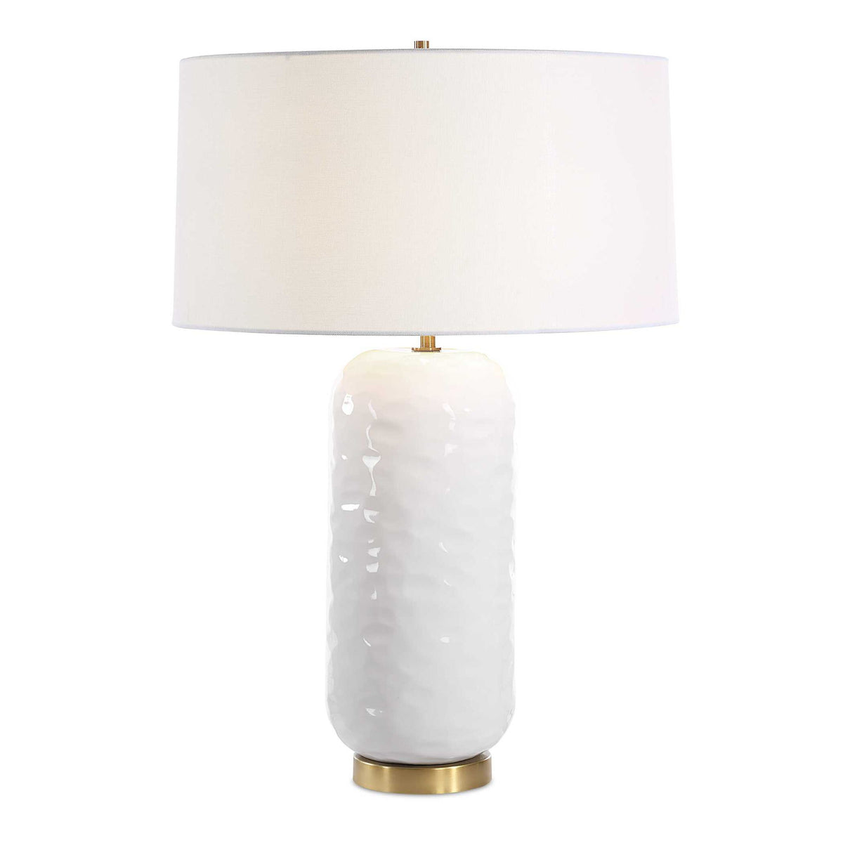 Iona - White Glaze Table Lamp - White
