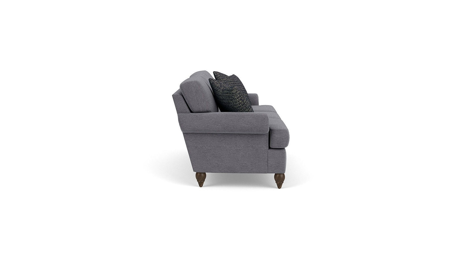 Moxy - Fabric Sofa, T-Shaped Seat Cushion, Rolled Arms