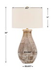Dorothea - Textured Table Lamp - Brown / Gray