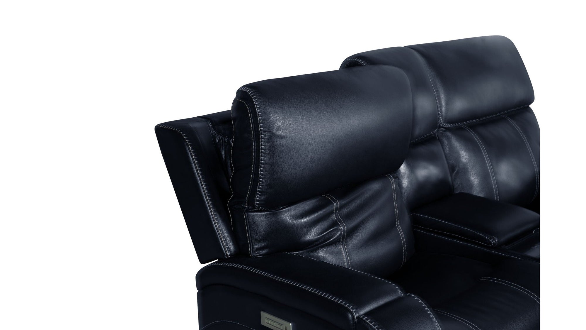 Glenwood - Power Console Loveseat-Recliner With Power And Power Headrest And Lumbar Layflat