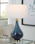 Riviera - Art Glass Table Lamp - Blue