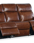 MS - Harlan Zero Gravity Power Sofa With Power Headrest - Dark Brown