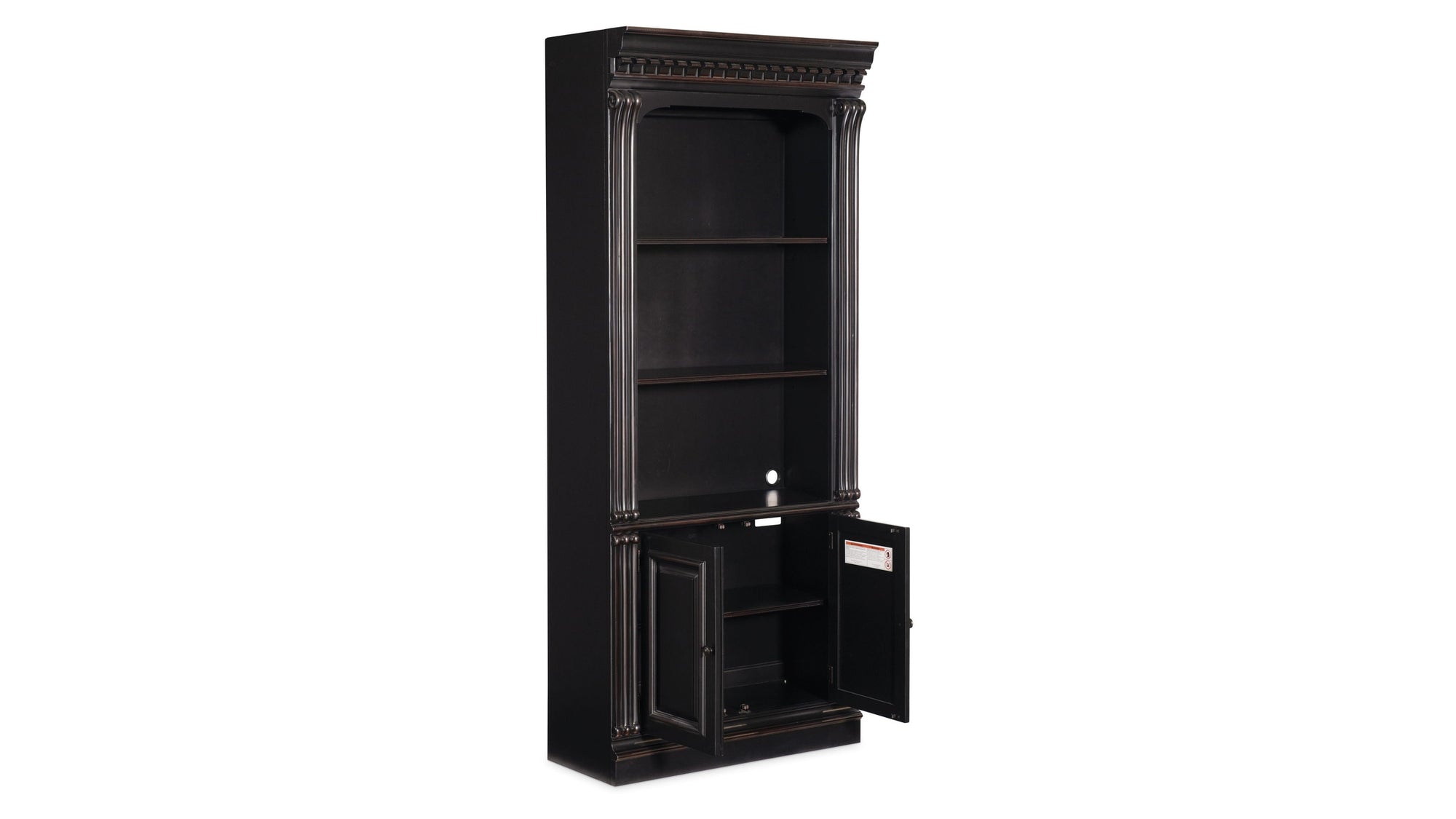 Telluride - Bunching Bookcase With Doors - Black