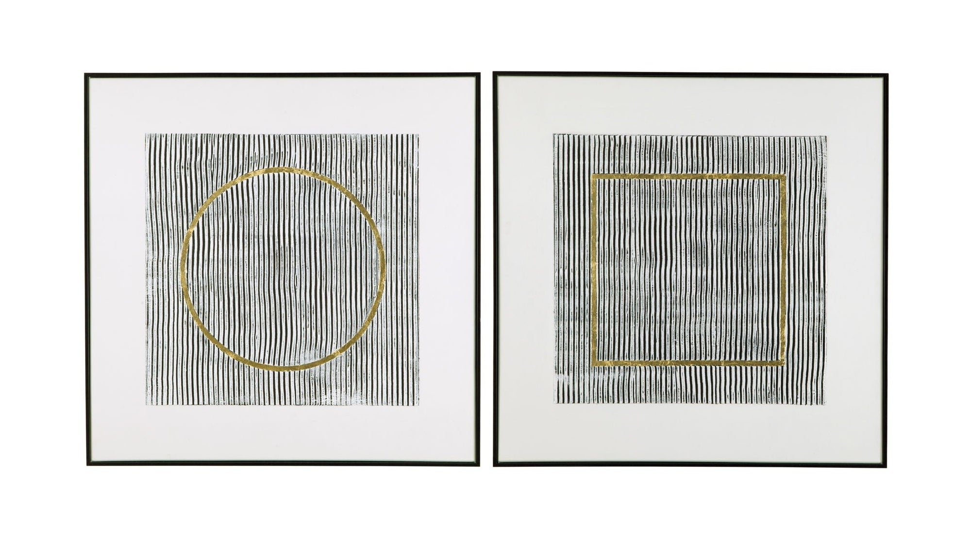 Graphite Canvas Art Set of 2 - White