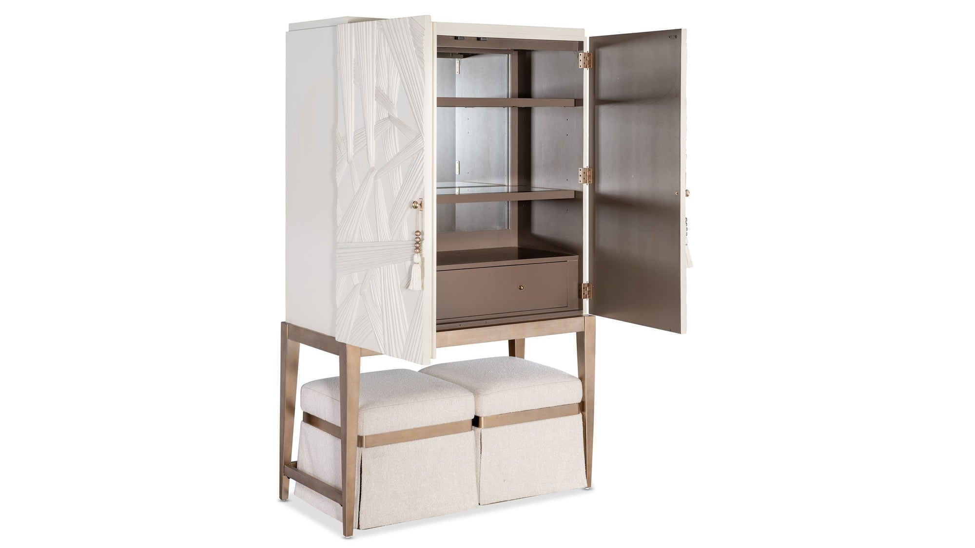 Melange - Dream Weaver Bar Cabinet - White