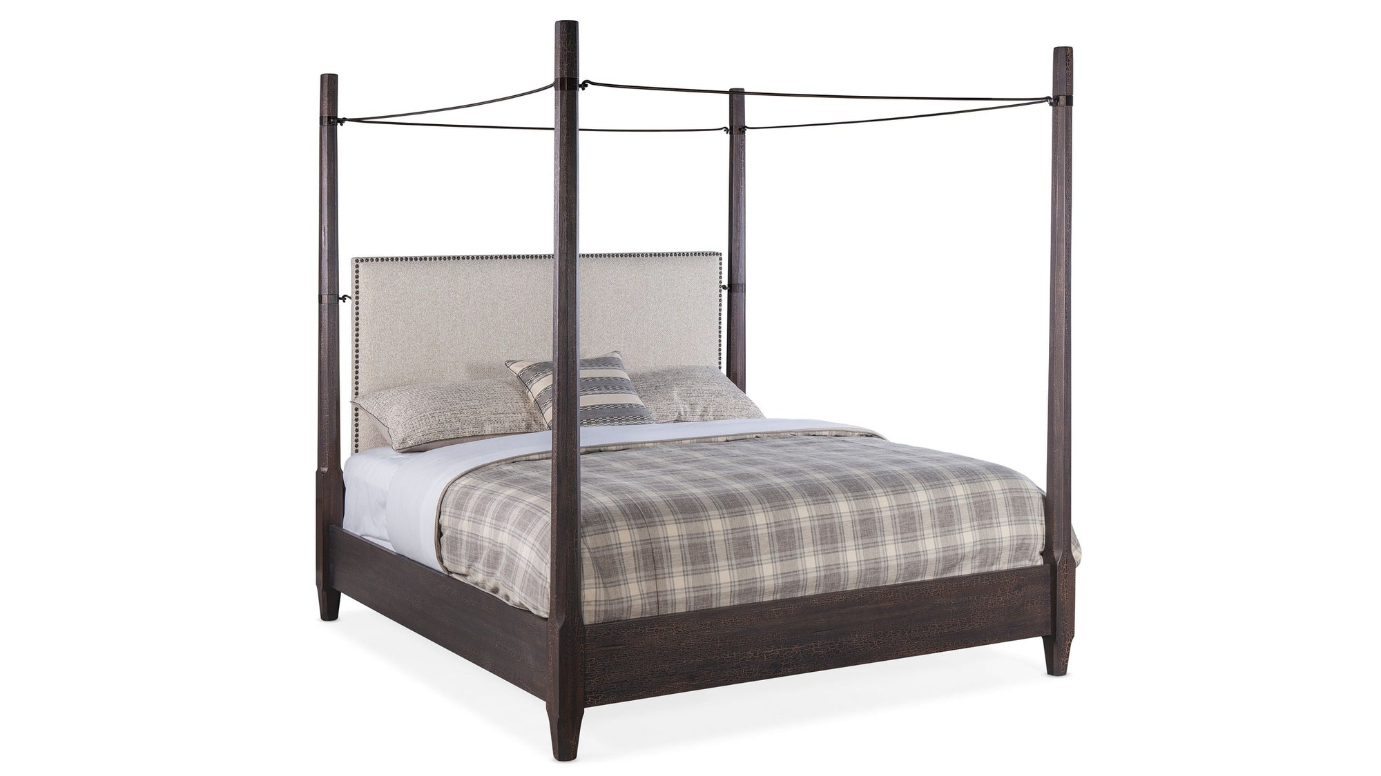 Big Sky - California King Poster Bed With Canopy - Black