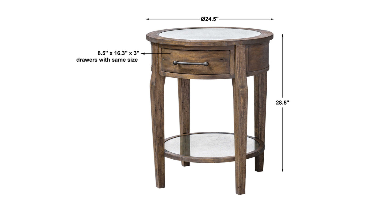 Raelynn - Wood Lamp Table - Light Brown