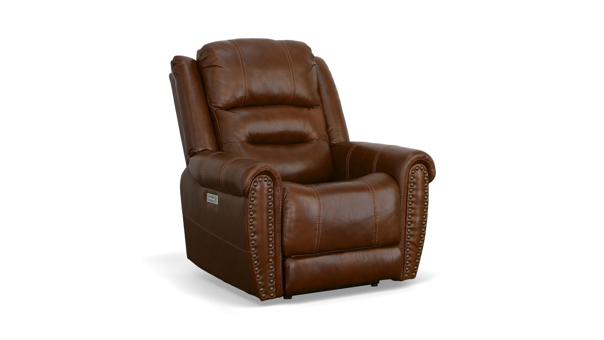 Oscar - Power Recliner With Power Headrest - Grizzly